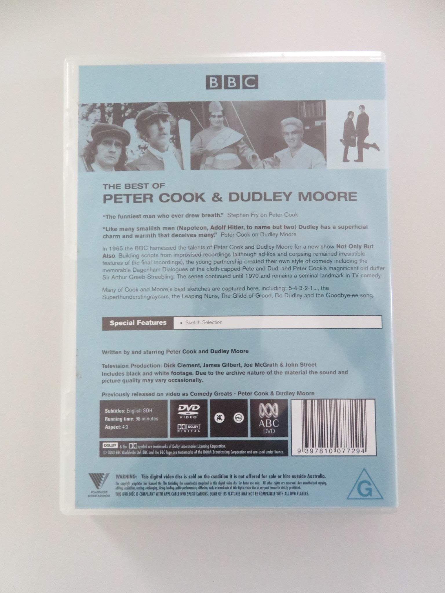 THE BEST OF PETER COOK & DUDLEY MOORE (DVD) PETER COOK D. MOORE 2003 REGION 4 - Rendezvous Cinema