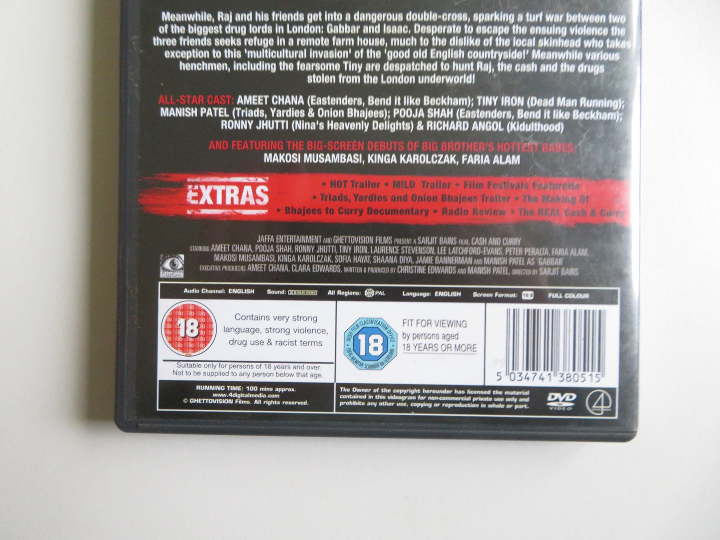 CASH AND CURRY (DVD) AMEET CHANA POOJA SHAH 2008 REGION 0