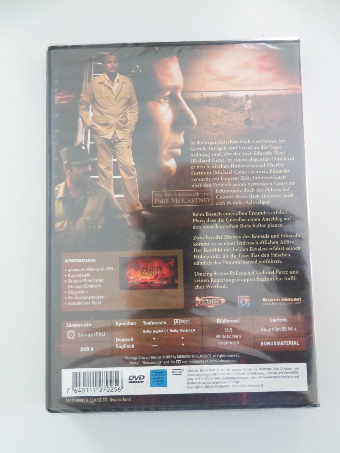 THE HONORARY CONSUL / BEYOND THE LIMIT (DVD) MICHAEL CAINE R. GERE 1983 REGION 2