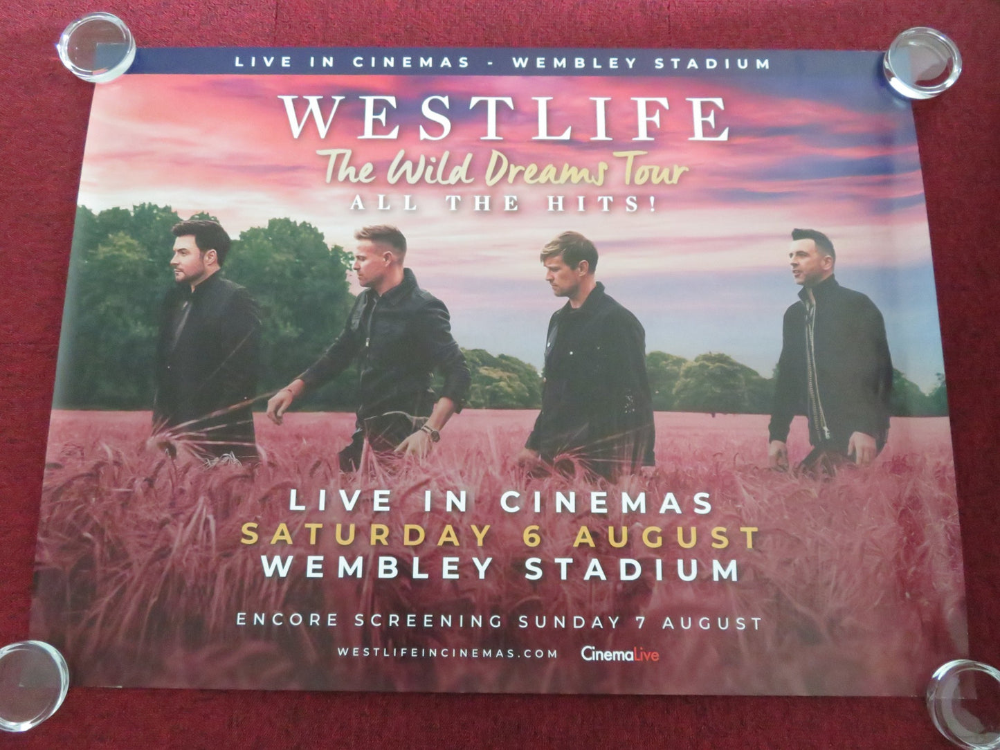 WESTLIFE: LIVE AT WEMBLEY STADIUM UK QUAD ROLLED POSTER NICKY BYRNE K. EGAN 2022 - Rendezvous Cinema