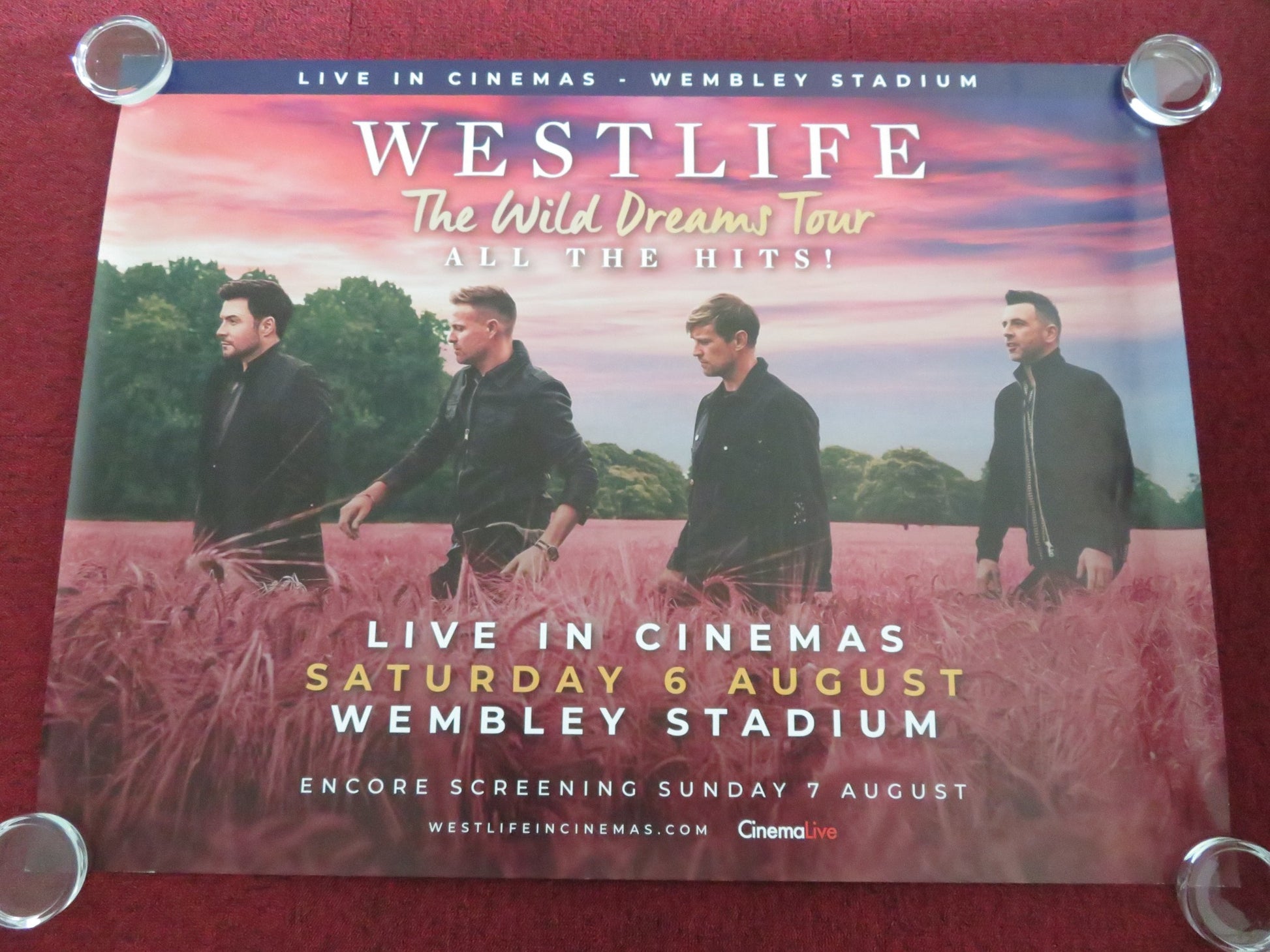 WESTLIFE: LIVE AT WEMBLEY STADIUM UK QUAD ROLLED POSTER NICKY BYRNE K. EGAN 2022 - Rendezvous Cinema