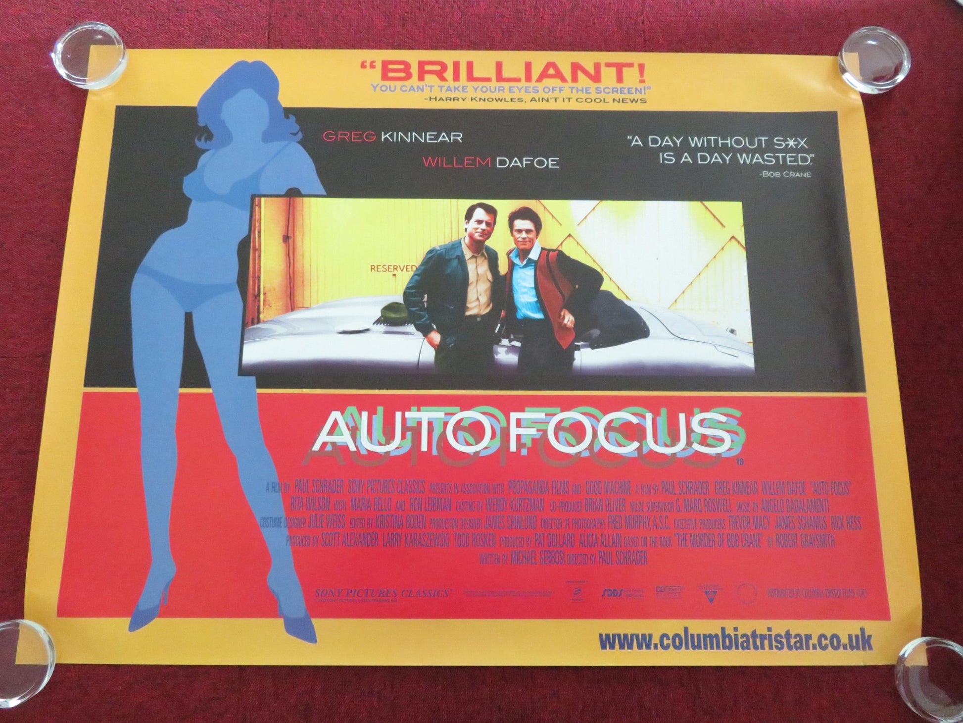 AUTO FOCUS UK QUAD ROLLED POSTER WILLEM DAFOE GREG KINNEAR 2002 - Rendezvous Cinema