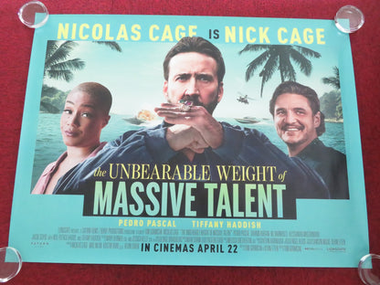 THE UNBEARABLE WEIGHT OF MASSIVE TALENT UK QUAD ROLLED POSTER NICOLAS CAGE 2022 - Rendezvous Cinema
