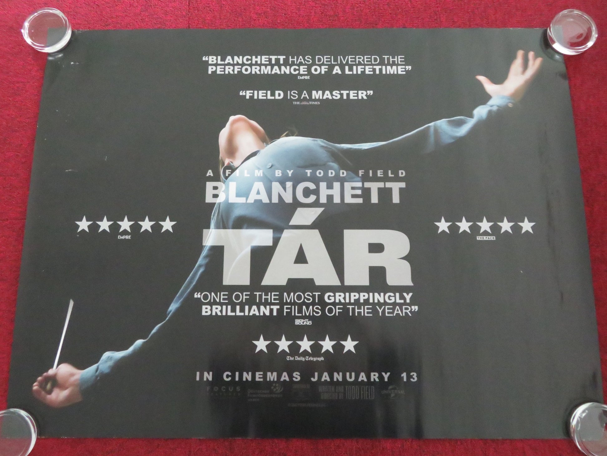 TAR UK QUAD ROLLED POSTER CATE BLANCHETT NOEMIE MERLANT 2022 - Rendezvous Cinema