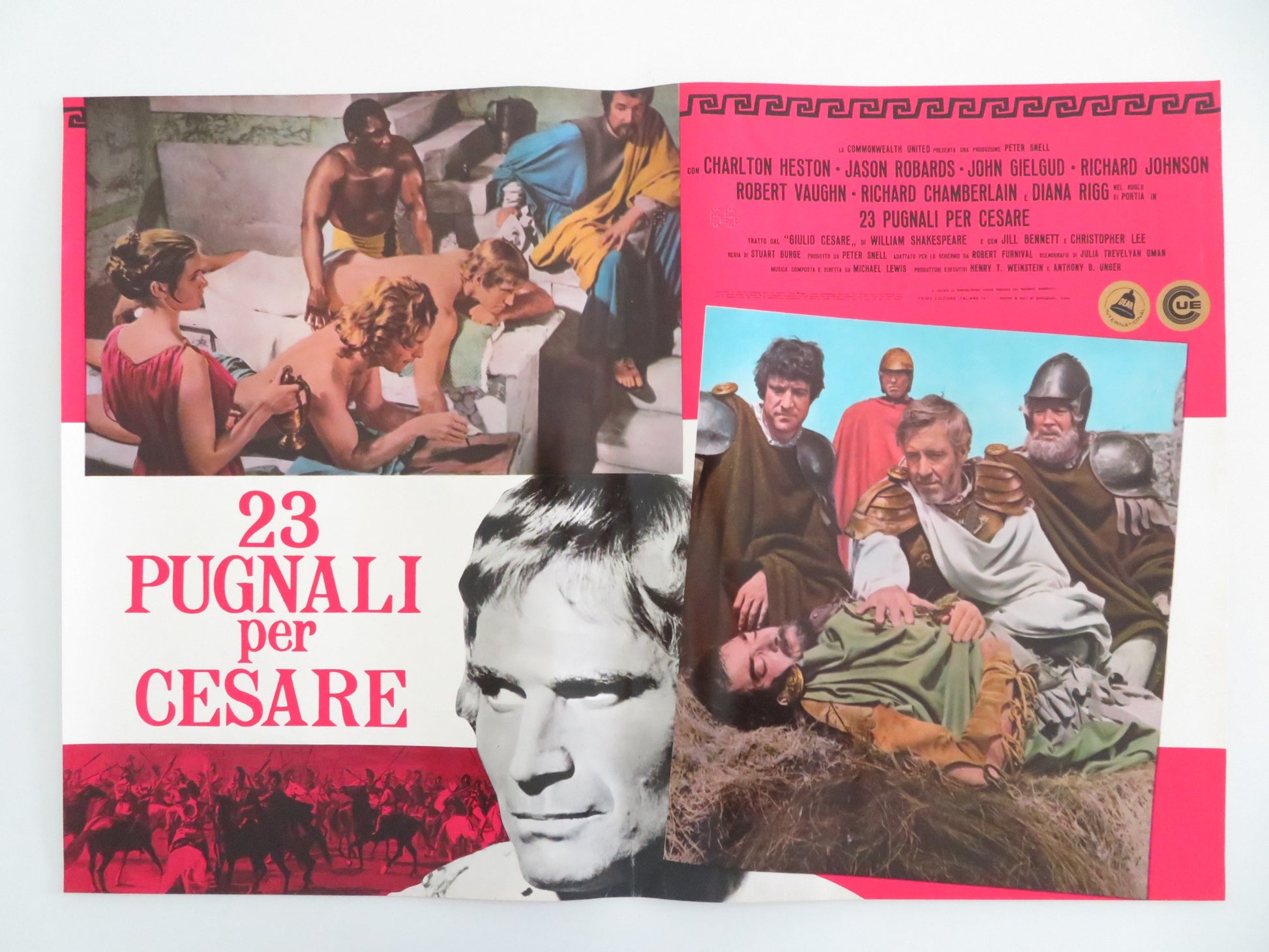 JULIUS CAESAR - E ITALIAN FOTOBUSTA POSTER CHARLTON HESTON DIANA RIGG 1971 - Rendezvous Cinema