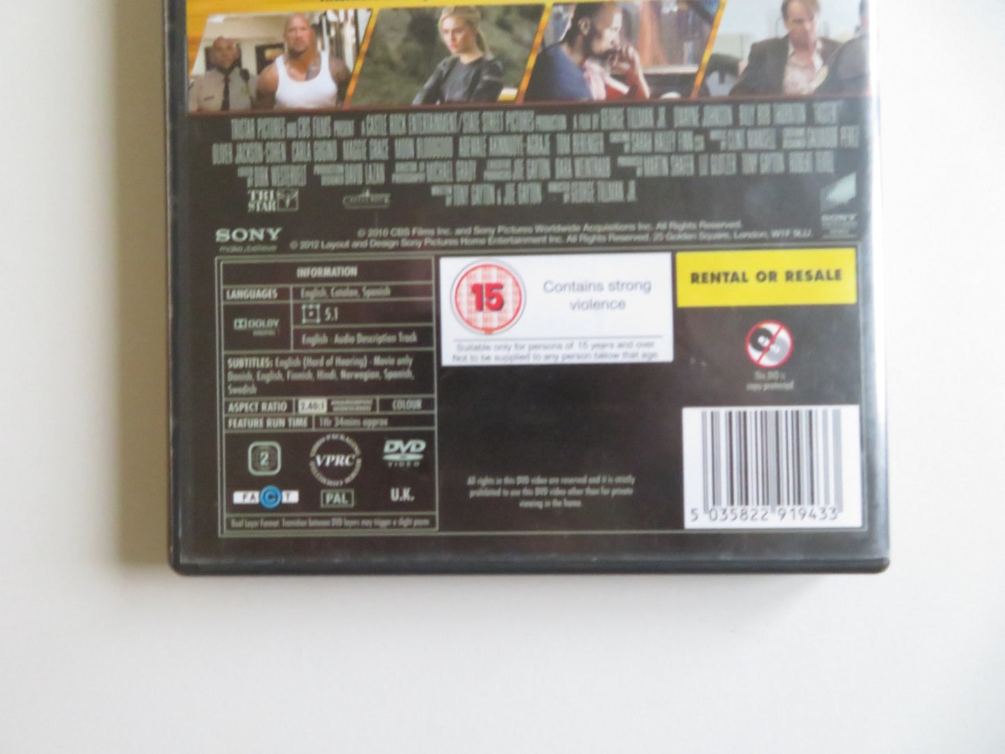 FASTER (DVD) DWAYNE JOHNSON BILLY BOB THORNTON 2010 REGION 2