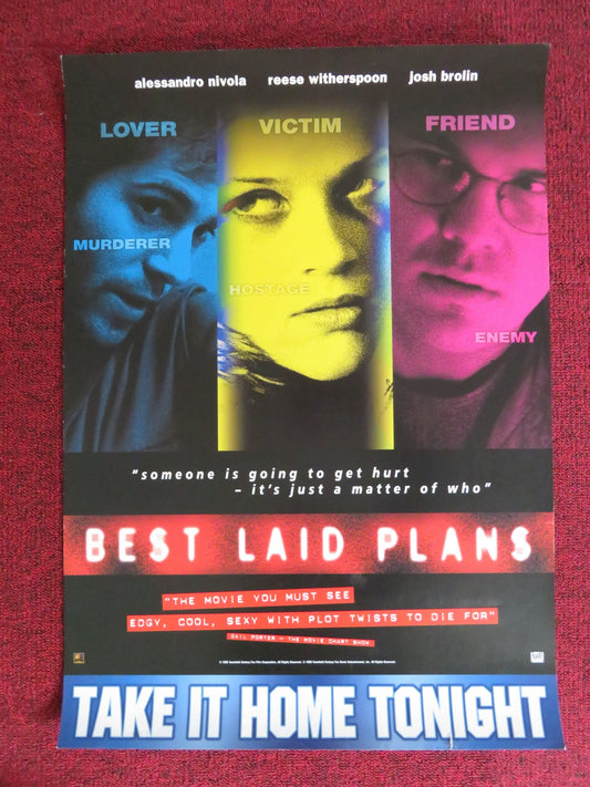 BEST LAID PLANS VHS POSTER POSTER ALESSANDRO NIVOLA REESE WITHERSPOON 1999 - Rendezvous Cinema