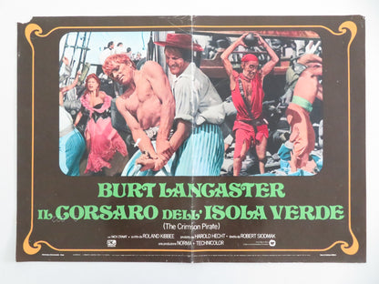 THE CRIMSON PIRATE - D ITALIAN FOTOBUSTA POSTER BURT LANCASTER NICK CRAVAT 1952 - Rendezvous Cinema