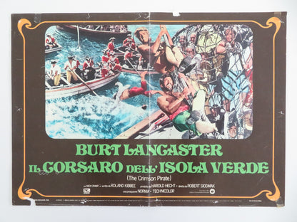 THE CRIMSON PIRATE - E ITALIAN FOTOBUSTA POSTER BURT LANCASTER NICK CRAVAT 1952 - Rendezvous Cinema