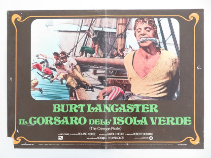 THE CRIMSON PIRATE - F ITALIAN FOTOBUSTA POSTER BURT LANCASTER NICK CRAVAT 1952 - Rendezvous Cinema