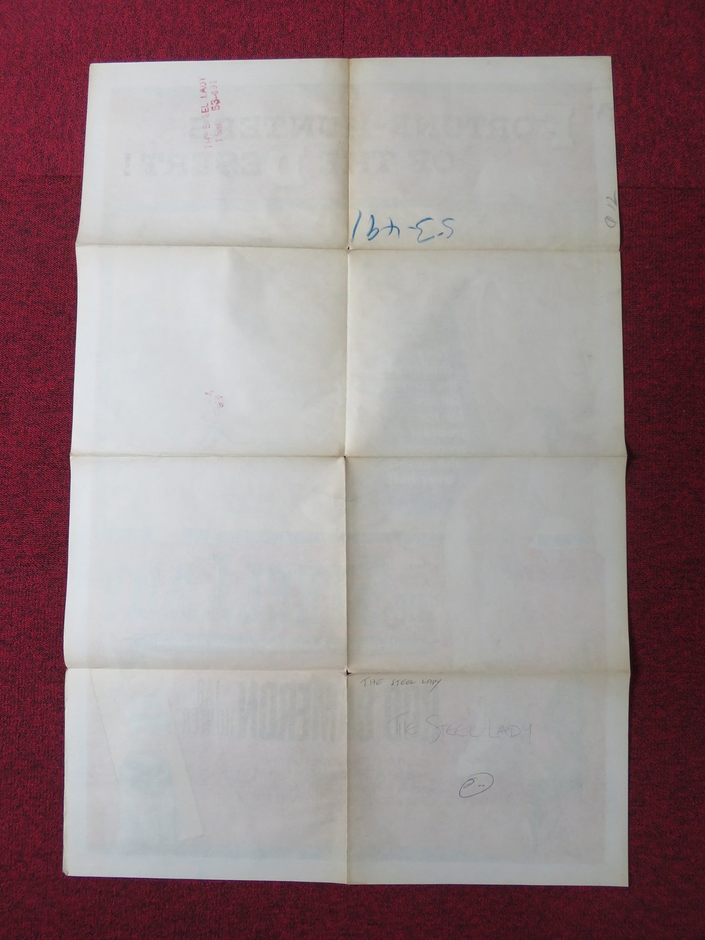 THE STEEL LADY FOLDED US ONE SHEET POSTER ROD CAMERON TAB HUNTER 1953 - Rendezvous Cinema