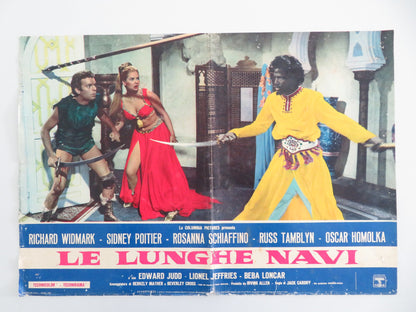 THE LONG SHIPS - B ITALIAN FOTOBUSTA POSTER RICHARD WIDMARK SIDNEY POITIER 1964 - Rendezvous Cinema