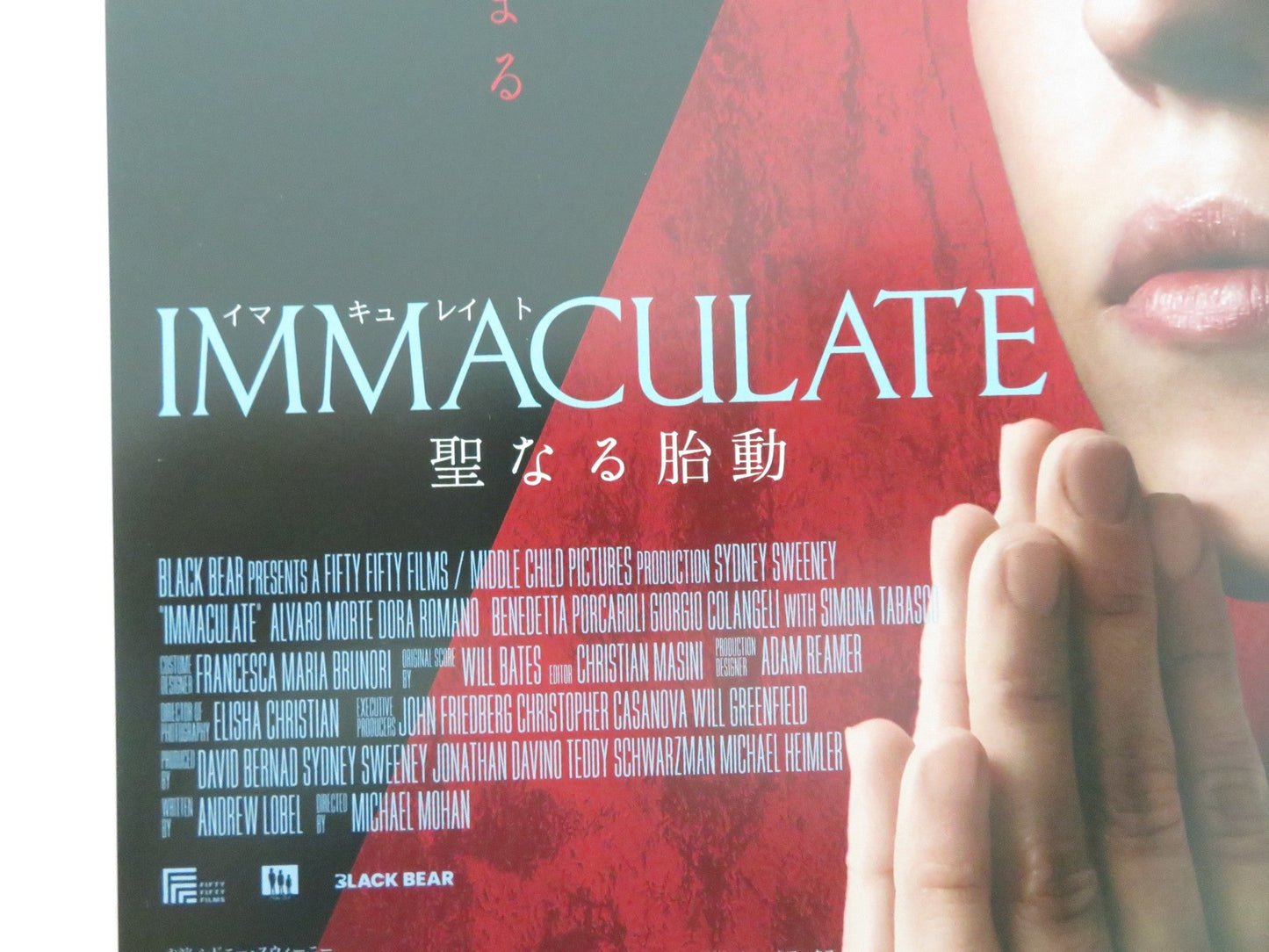 IMMACULATE JAPANESE CHIRASHI (B5) POSTER SYDNEY SWEENEY ALVARO MORTE 2024 Movie posters