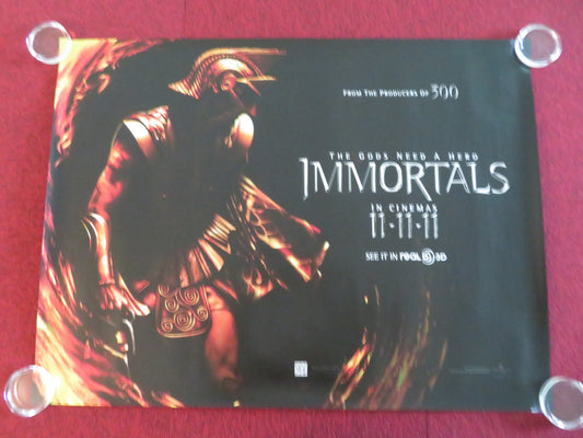 IMMORTALS - B UK QUAD ROLLED POSTER HENRY CAVILL MICKEY ROURKE 2011 Movie posters