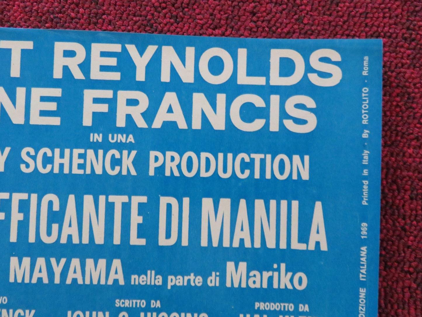 IMPASSE - A ITALIAN FOTOBUSTA POSTER BURT REYNOLDS ANNE FRANCIS 1969 Rendezvous Cinema Movie posters