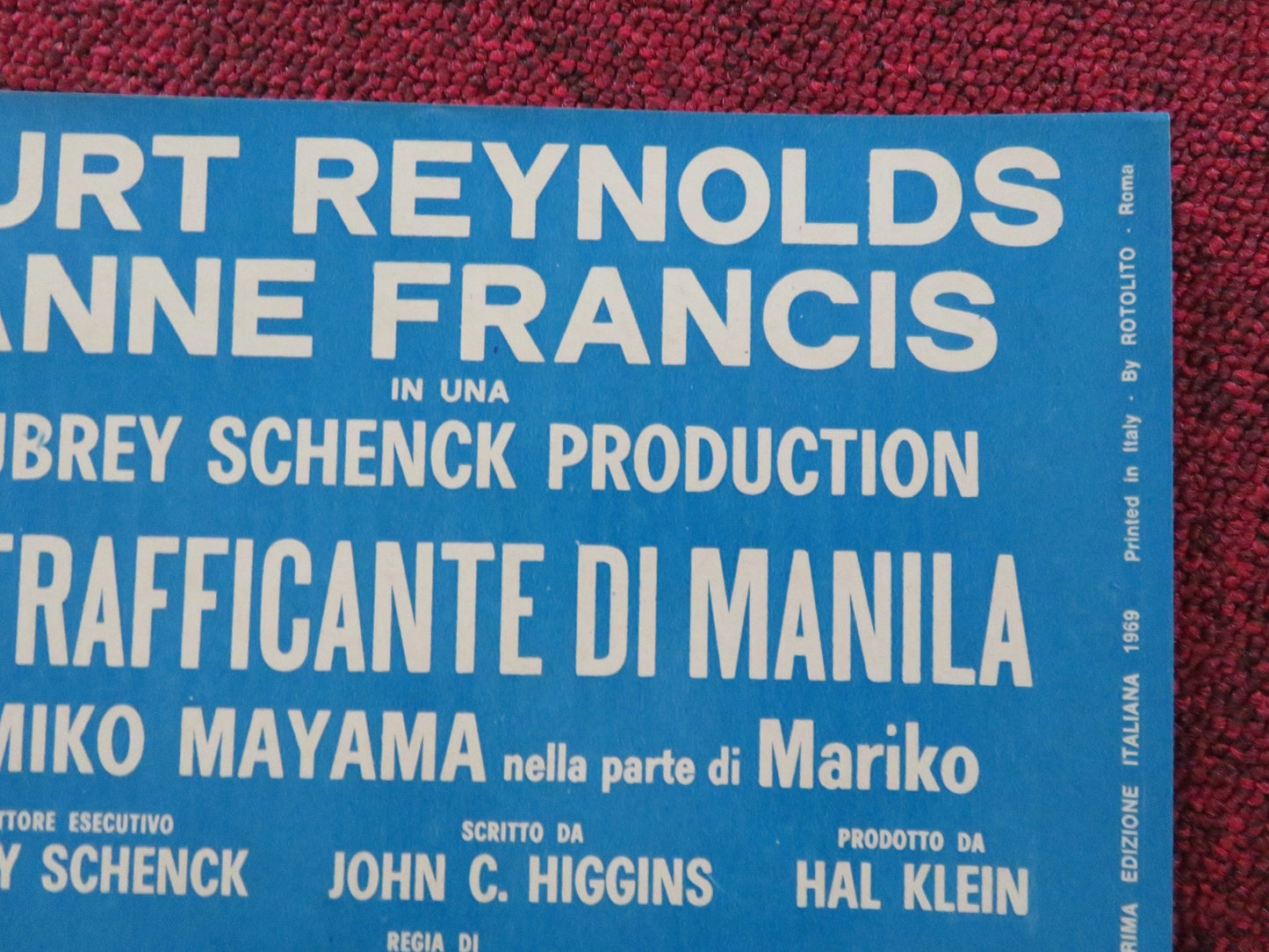 IMPASSE - D ITALIAN FOTOBUSTA POSTER BURT REYNOLDS ANNE FRANCIS 1969 Rendezvous Cinema Movie posters