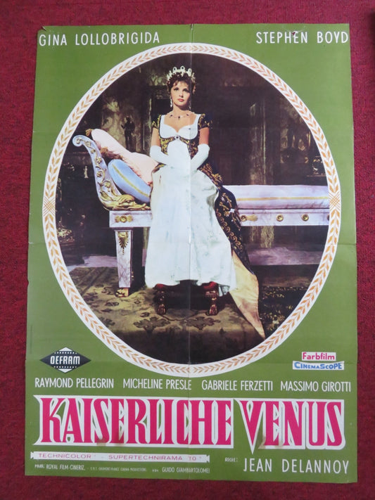 IMPERIAL VENUS - B GERMAN A1 POSTER FOLDED GINA LOLLOBRIGIDA STEPHEN BOYD 1964 Rendezvous Cinema Movie posters