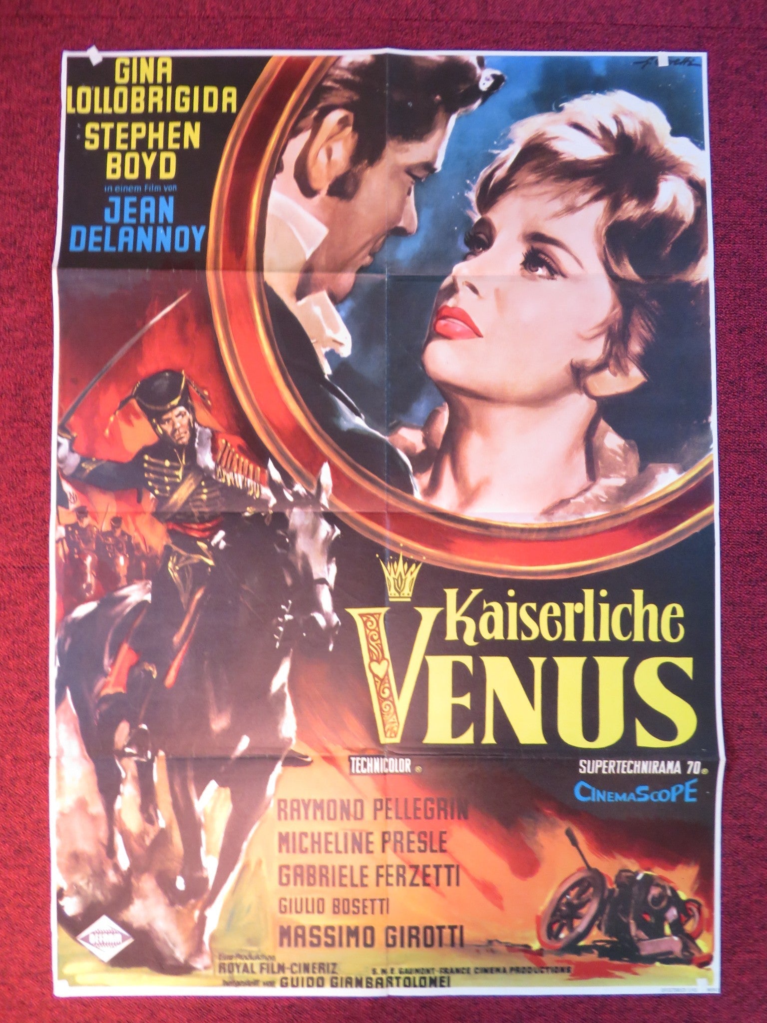 IMPERIAL VENUS GERMAN A1 POSTER FOLDED GINA LOLLOBRIGIDA STEPHEN BOYD 1964 Rendezvous Cinema Movie posters