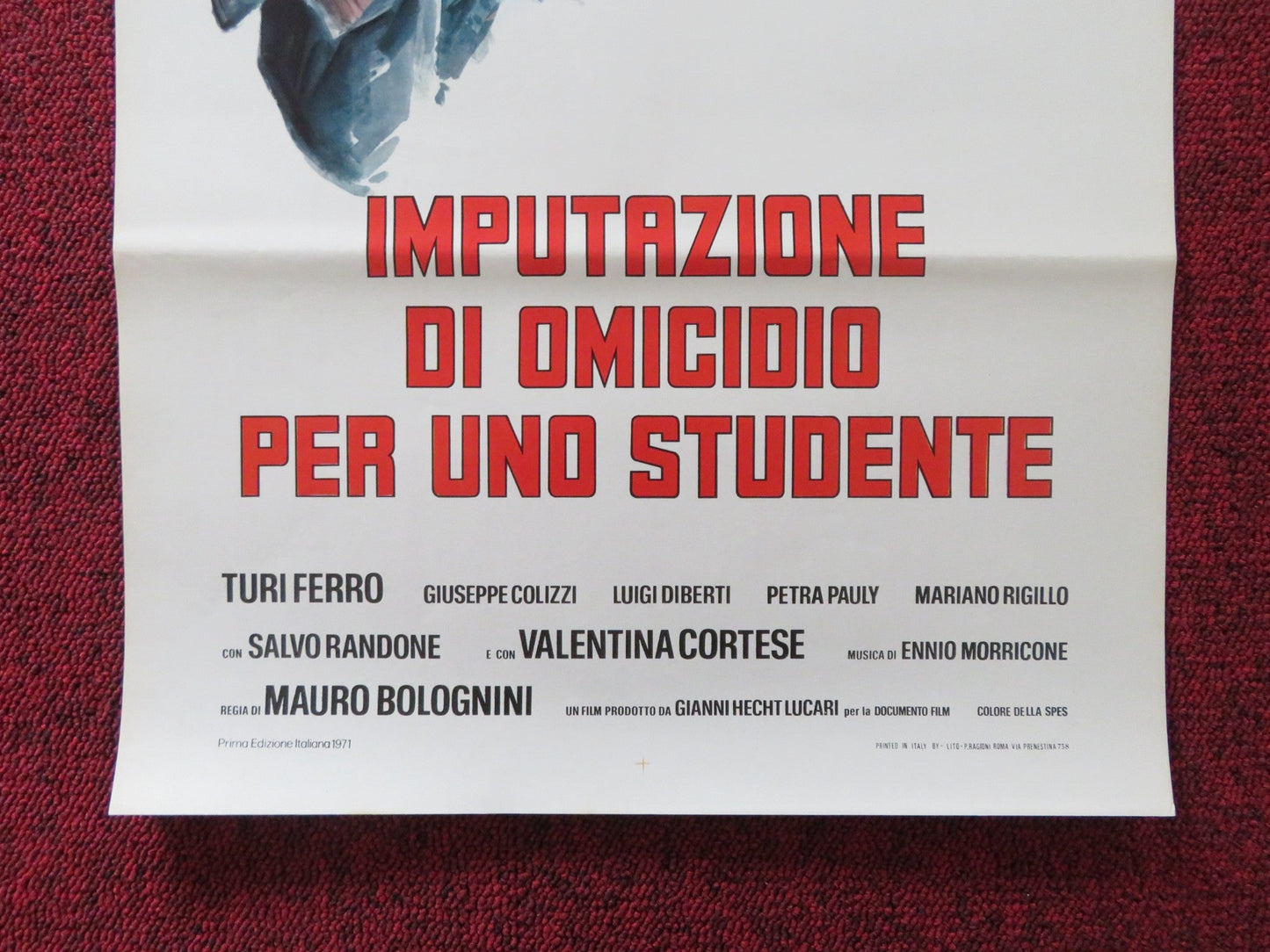 IMPUTAZIONE DI OMICIDIO PER UNO STUDENTE ITALIAN LOCANDINA POSTER RANIERI 1971 Rendezvous Cinema Movie posters