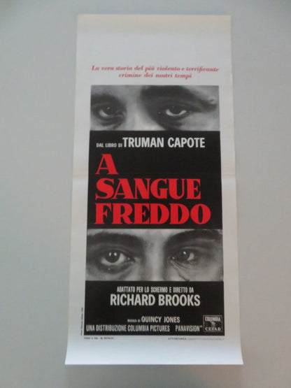 IN COLD BLOOD ITALIAN LOCANDINA POSTER TRUMAN CAPOTE ROBERT BLAKE 1968 Movie posters