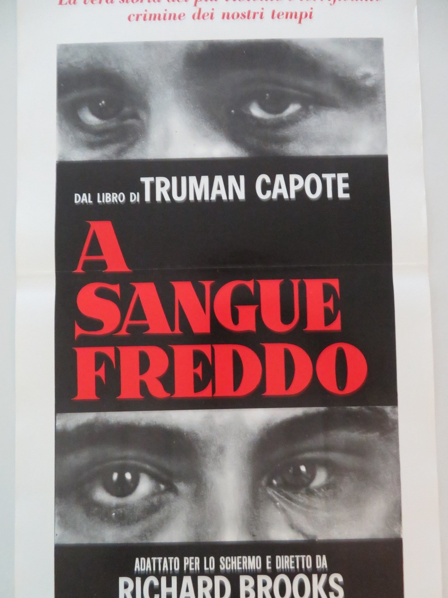 IN COLD BLOOD ITALIAN LOCANDINA POSTER TRUMAN CAPOTE ROBERT BLAKE 1968 Movie posters