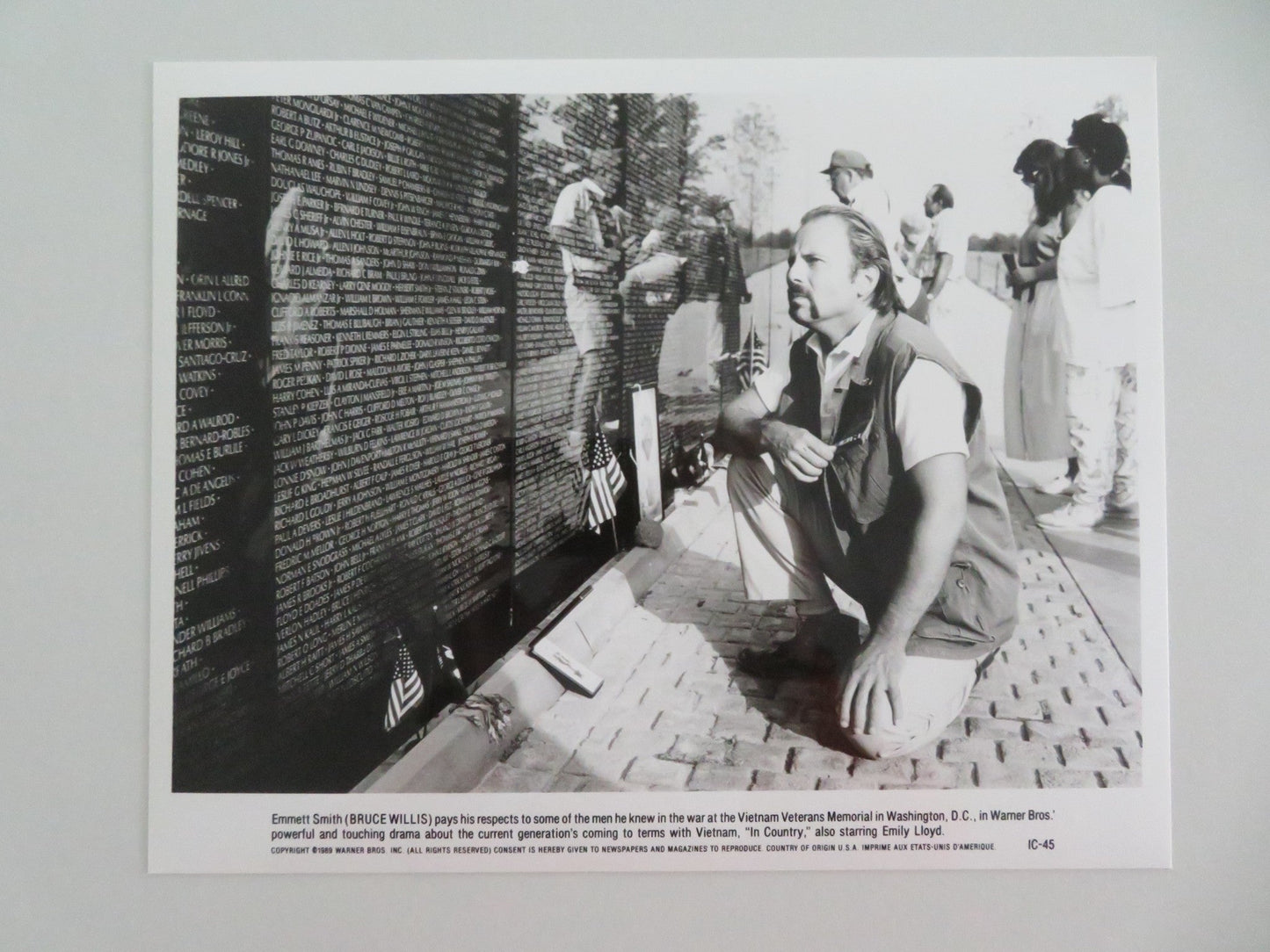 IN COUNTRY MOVIE STILL PHOTO LOT OF 7 BRUCE WILLIS EMILY LLOYD 1989 - Rendezvous Cinema