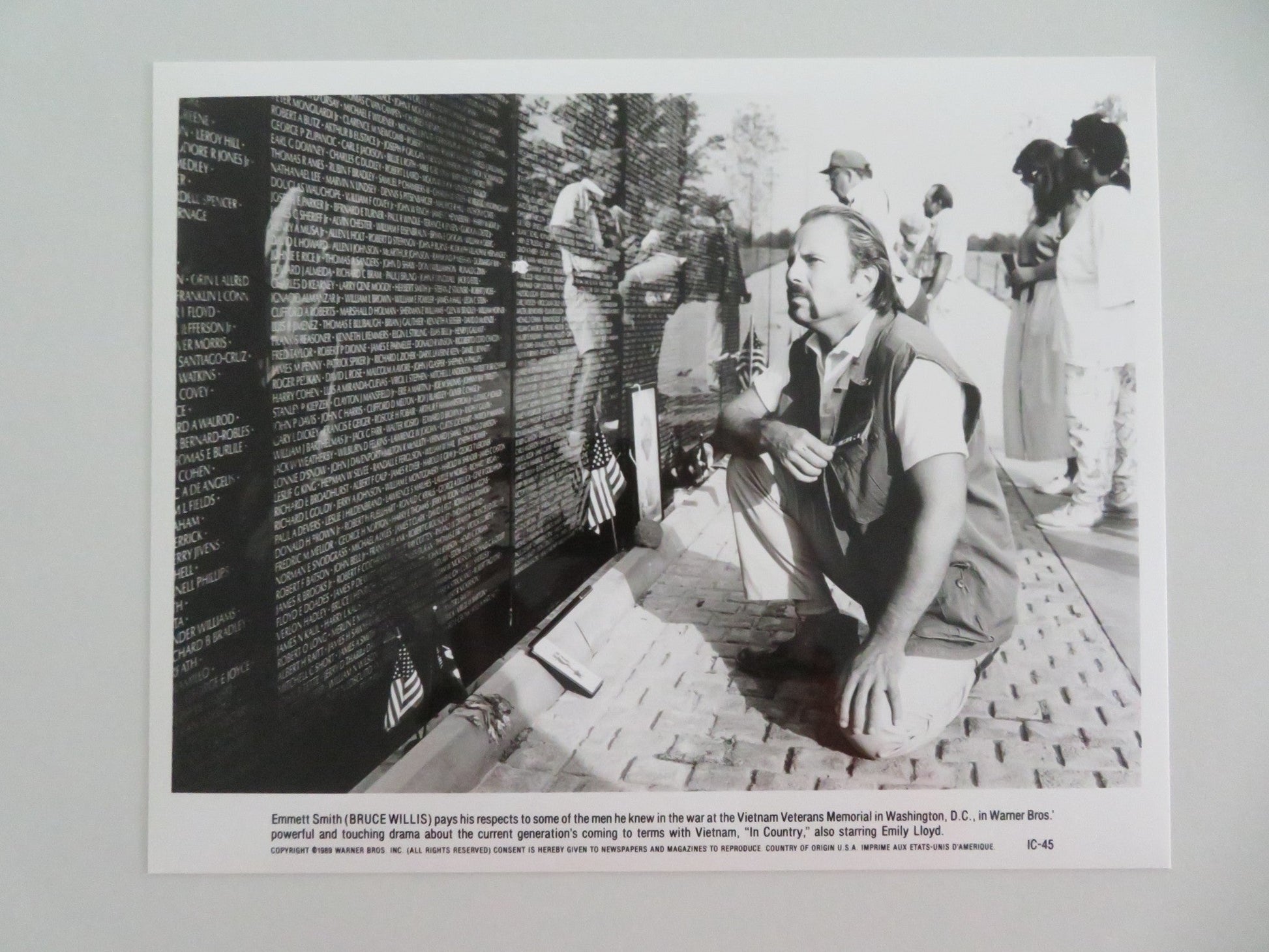 IN COUNTRY MOVIE STILL PHOTO LOT OF 7 BRUCE WILLIS EMILY LLOYD 1989 - Rendezvous Cinema