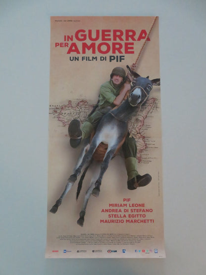 IN GUERRA PER AMORE ITALIAN LOCANDINA POSTER PIF MIRIAM LEONE 2016 Movie posters
