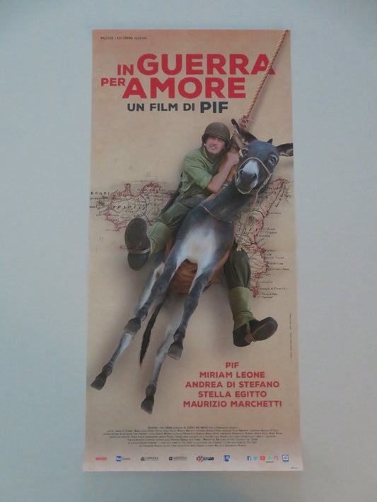IN GUERRA PER AMORE ITALIAN LOCANDINA POSTER PIF MIRIAM LEONE 2016 Movie posters