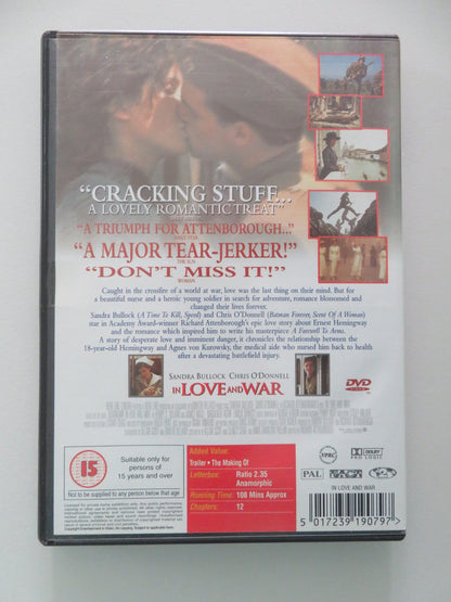 In Love and War (DVD) Sandra Bullock Chris O'Donnell 1996 Region 2 Movie posters