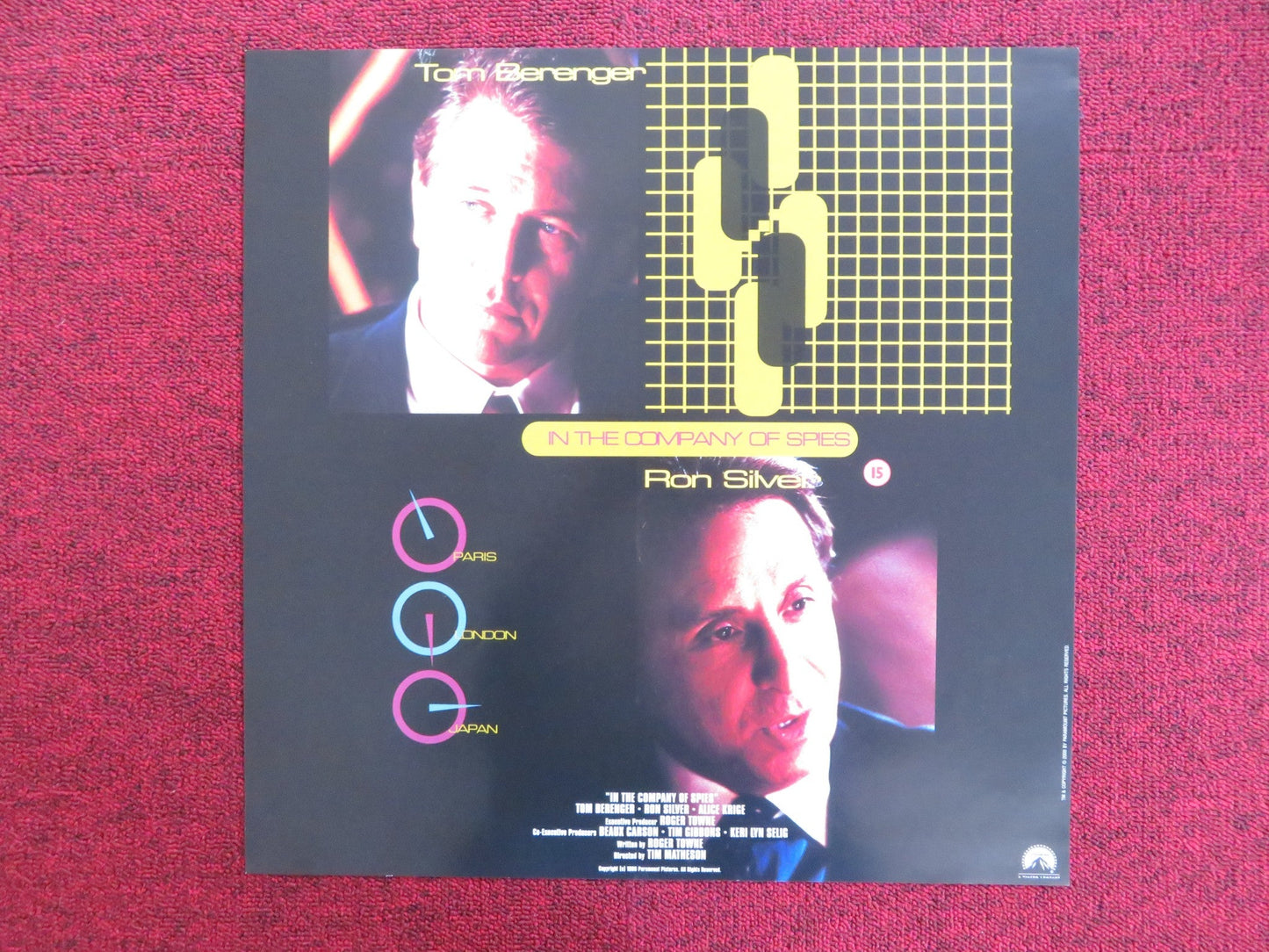 IN THE COMPANY OF SPIES VHS VIDEO POSTER TOM BERENGER RON SILVER 1998 Rendezvous Cinema Movie posters