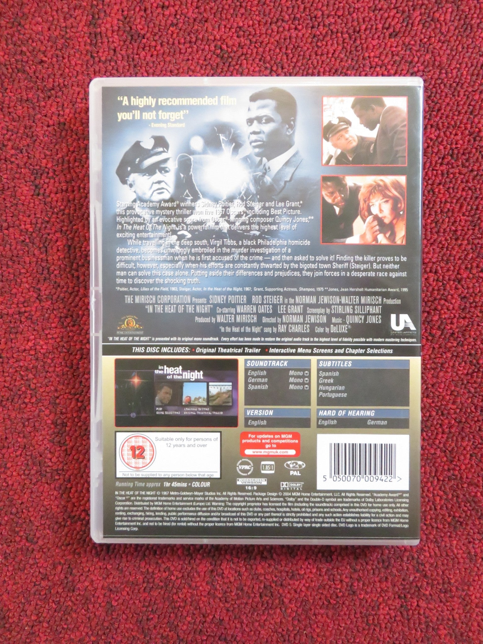 IN THE HEAT OF THE NIGHT (DVD) SIDNEY POITIER ROD STEIGER 1967 REGION 2 Rendezvous Cinema Movie posters