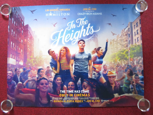 IN THE HEIGHTS - B UK QUAD ROLLED POSTER ANTHONY RAMOS MELISSA BARRERA 2021 Rendezvous Cinema Movie posters