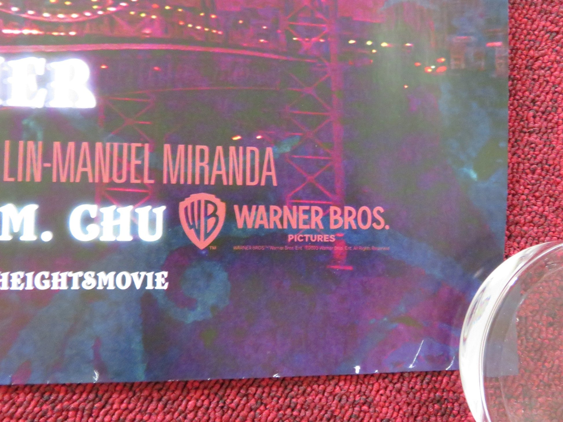 IN THE HEIGHTS UK QUAD ROLLED POSTER ANTHONY RAMOS MELISSA BARRERA 2021 Rendezvous Cinema Movie posters