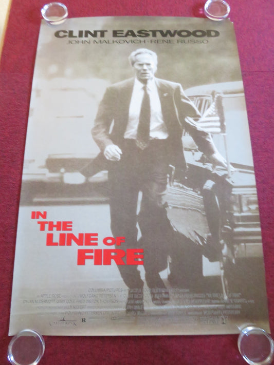 IN THE LINE OF FIRE US ONE SHEET ROLLED POSTER CLINT EASTWOOD J. MALKOVICH 1993 Rendezvous Cinema Movie posters