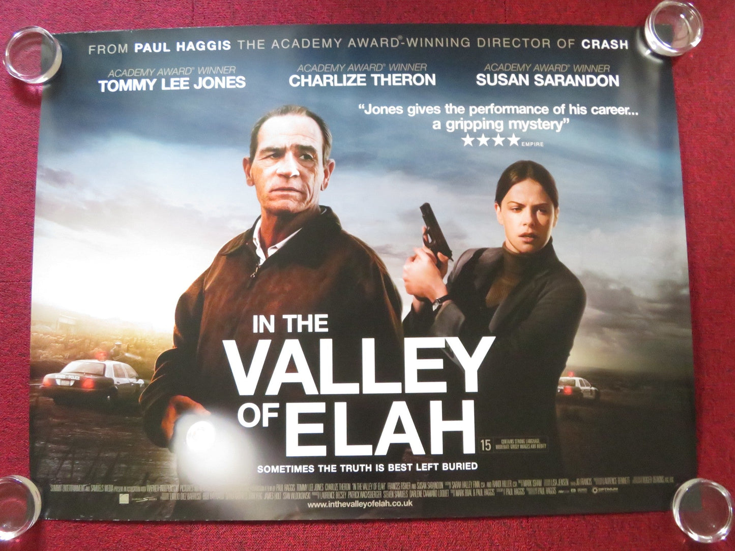 IN THE VALLEY OF ELAH - B UK QUAD ROLLED POSTER TOMMY LEE JONES C. THERON 2007 Rendezvous Cinema Movie posters