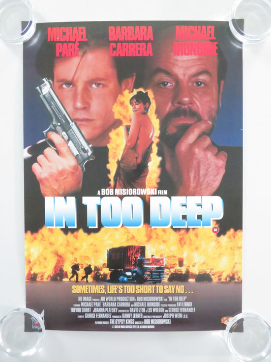 In Too Deep VHS Video Poster Michael Paré Barbara Carrera 1993 Movie posters