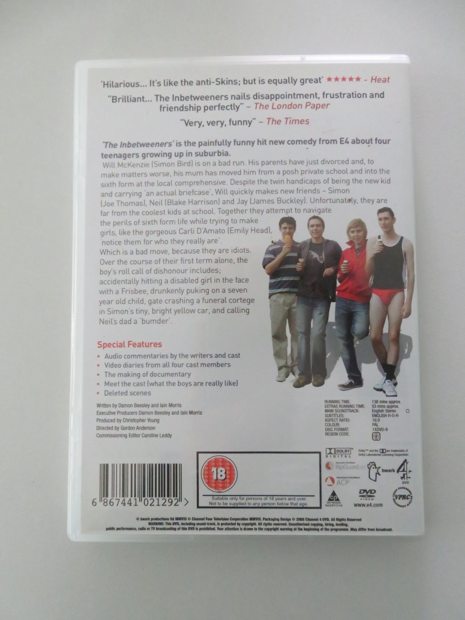 Inbetweeners (DVD) Simon Bird James Buckley 2008 Region 2 Movie posters