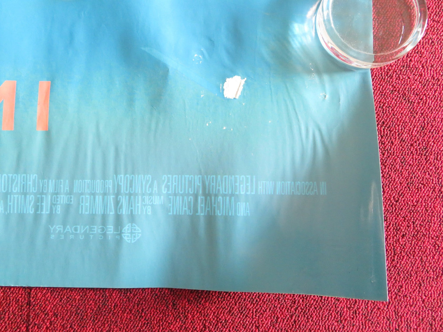 INCEPTION UK QUAD ROLLED POSTER LEONARDO DICAPRIO JOSEPH GORDON - LEVITT 2010 Rendezvous Cinema Movie posters