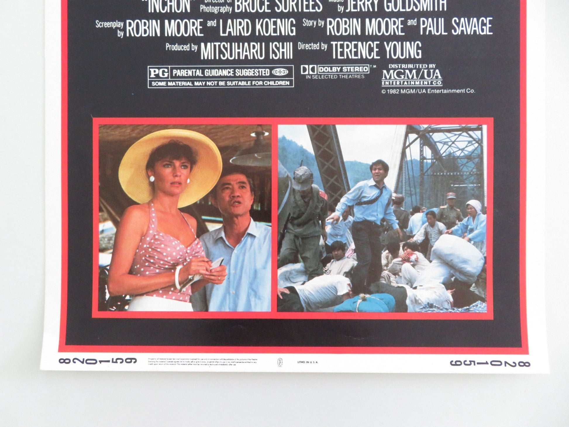 INCHON US INSERT POSTER LAURENCE OLIVIER JACQUELINE BISSET 1982 Movie posters