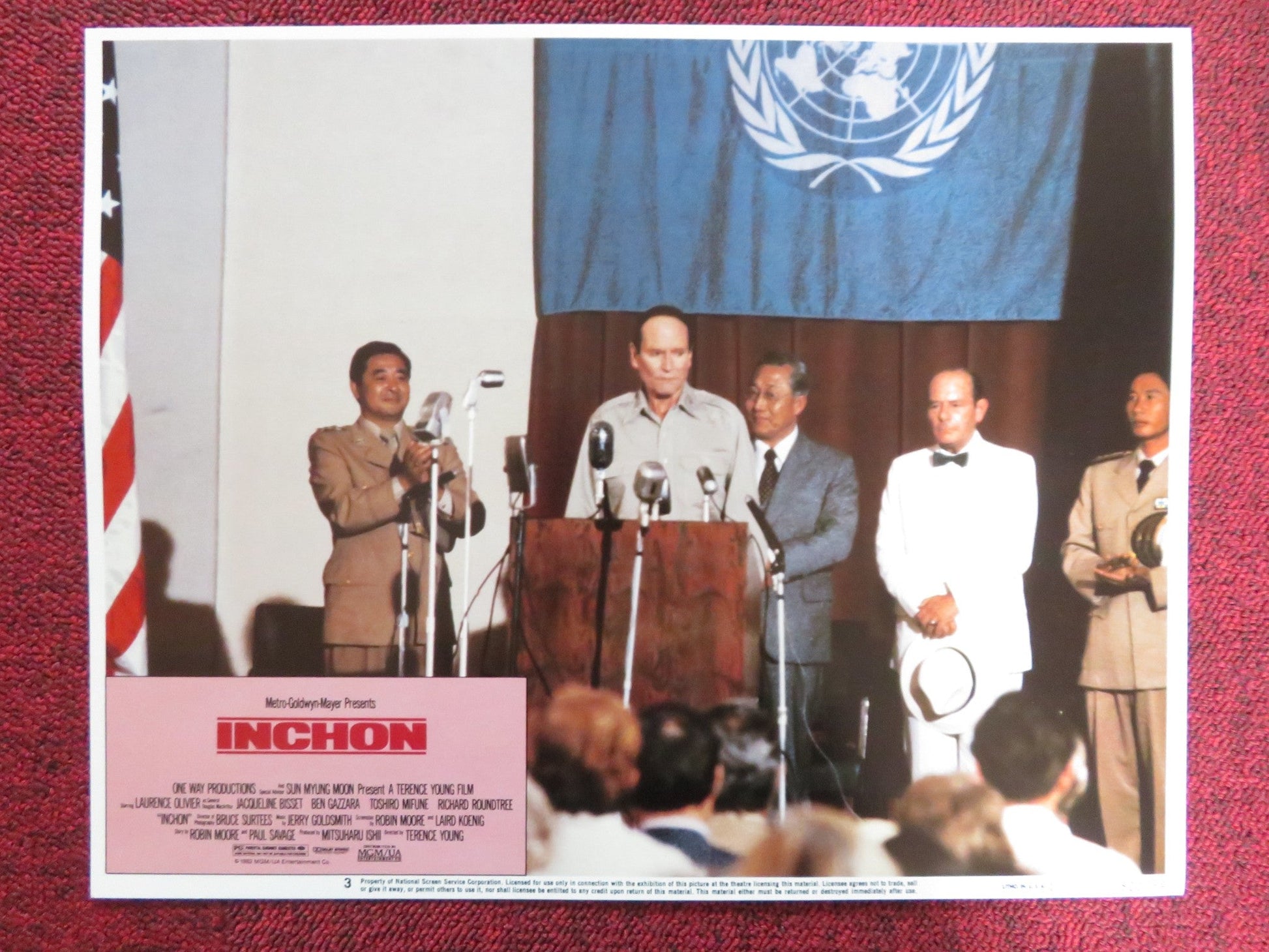 INCHON US LOBBY CARD FULL SET LAURENCE OLIVIER JACQUELINE BISSET 1982 Rendezvous Cinema Movie posters