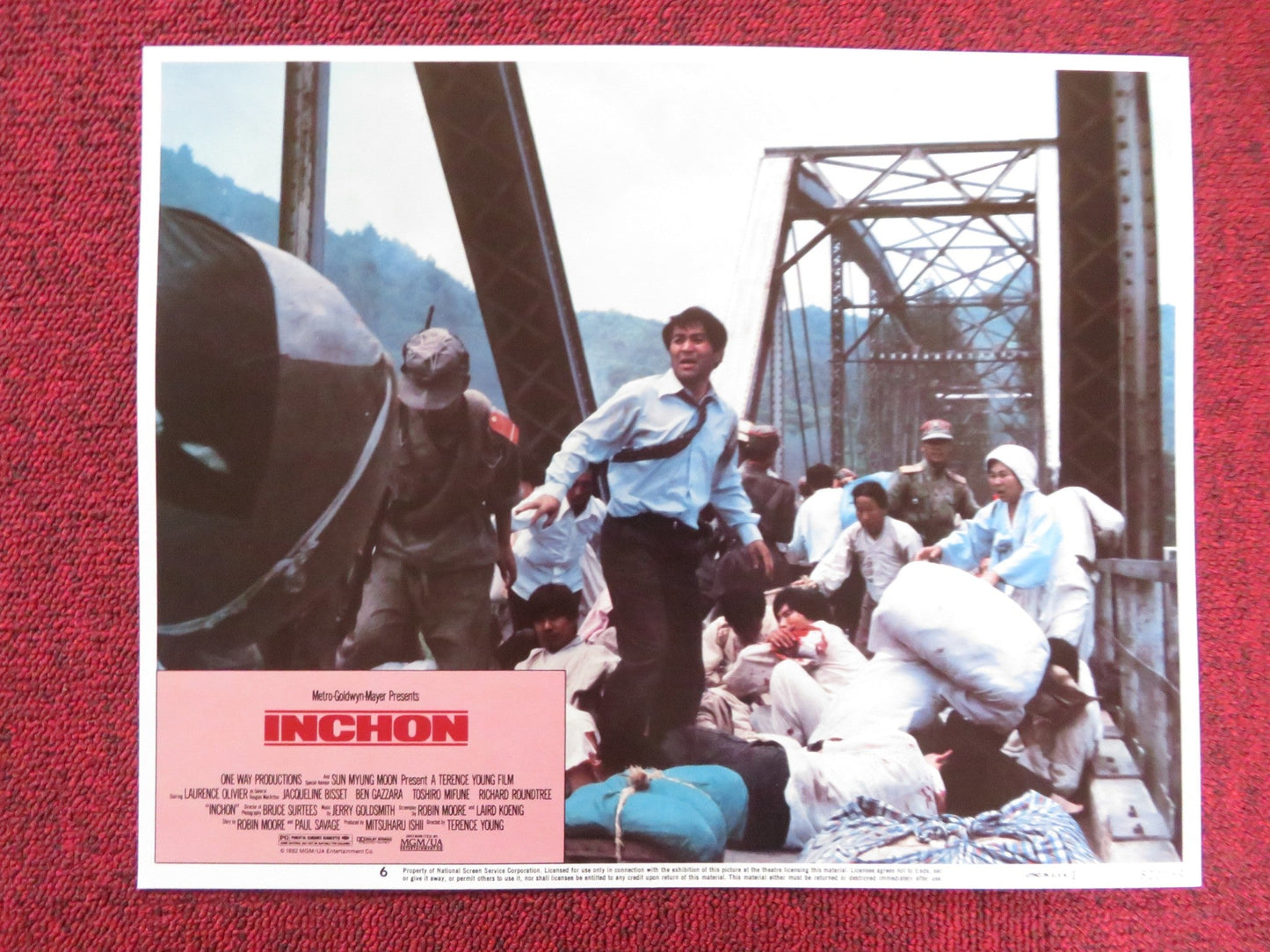 INCHON US LOBBY CARD FULL SET LAURENCE OLIVIER JACQUELINE BISSET 1982 Rendezvous Cinema Movie posters