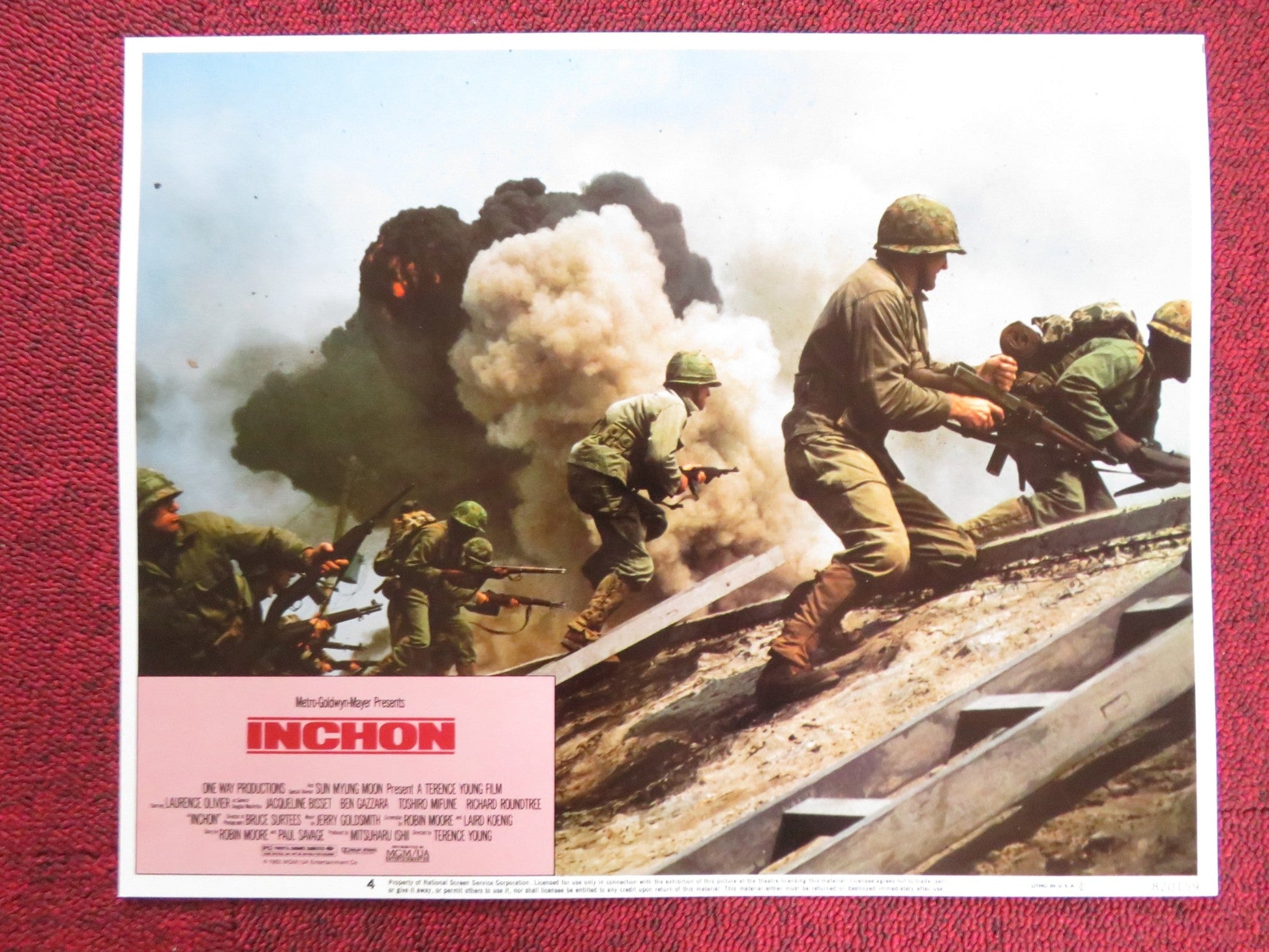 INCHON US LOBBY CARD FULL SET LAURENCE OLIVIER JACQUELINE BISSET 1982 Rendezvous Cinema Movie posters