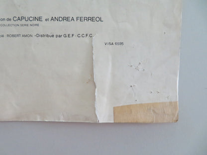 INCORRIGIBLE FRENCH ROLLED POSTER JEAN - PAUL BELMONDO GENEVIEVE BUJOLD 1975 Movie posters