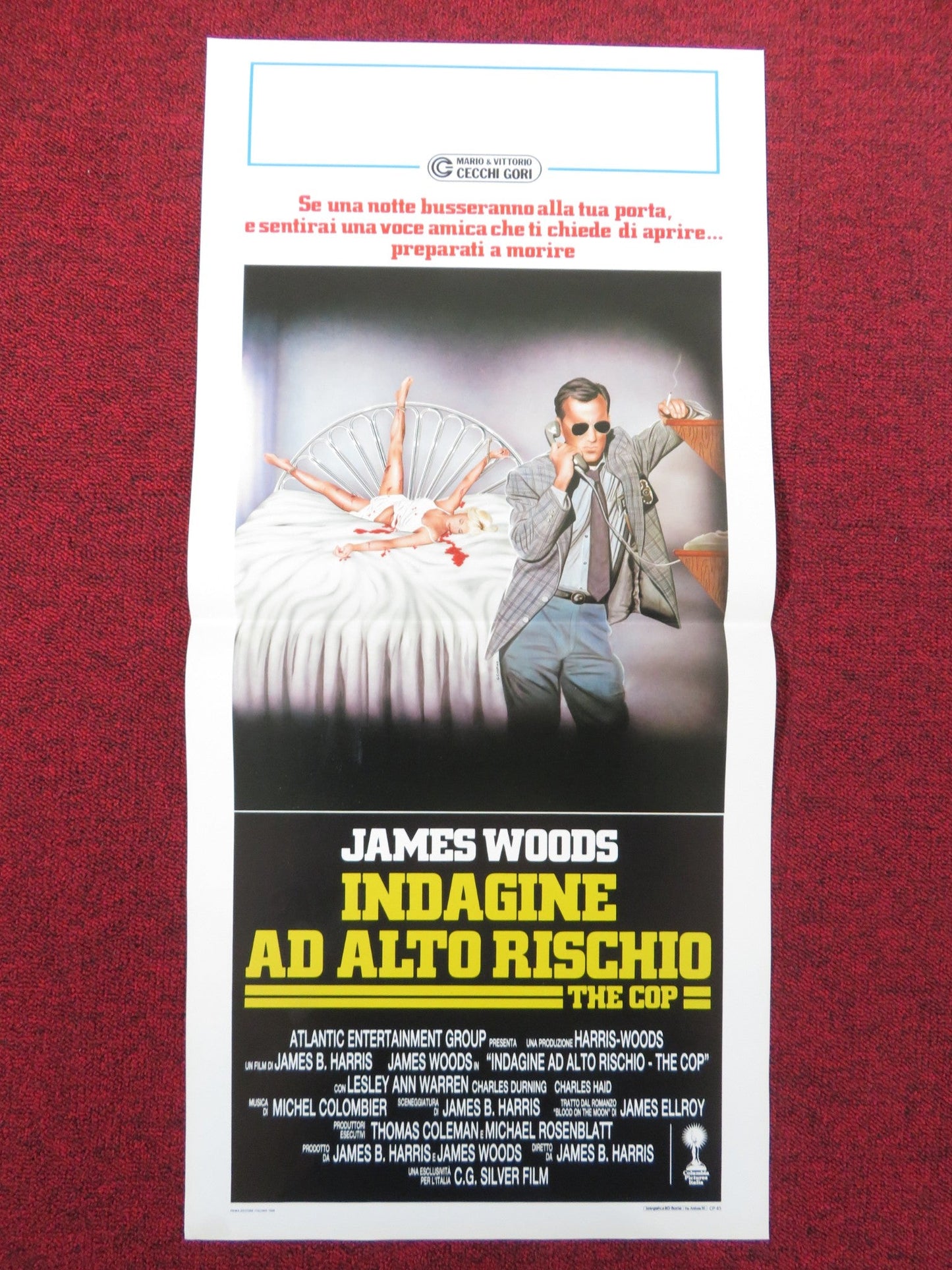 INDAGINE AD ALTO RISCHIO ITALIAN LOCANDINA POSTER JAMES WOODS 1988 Rendezvous Cinema Movie posters