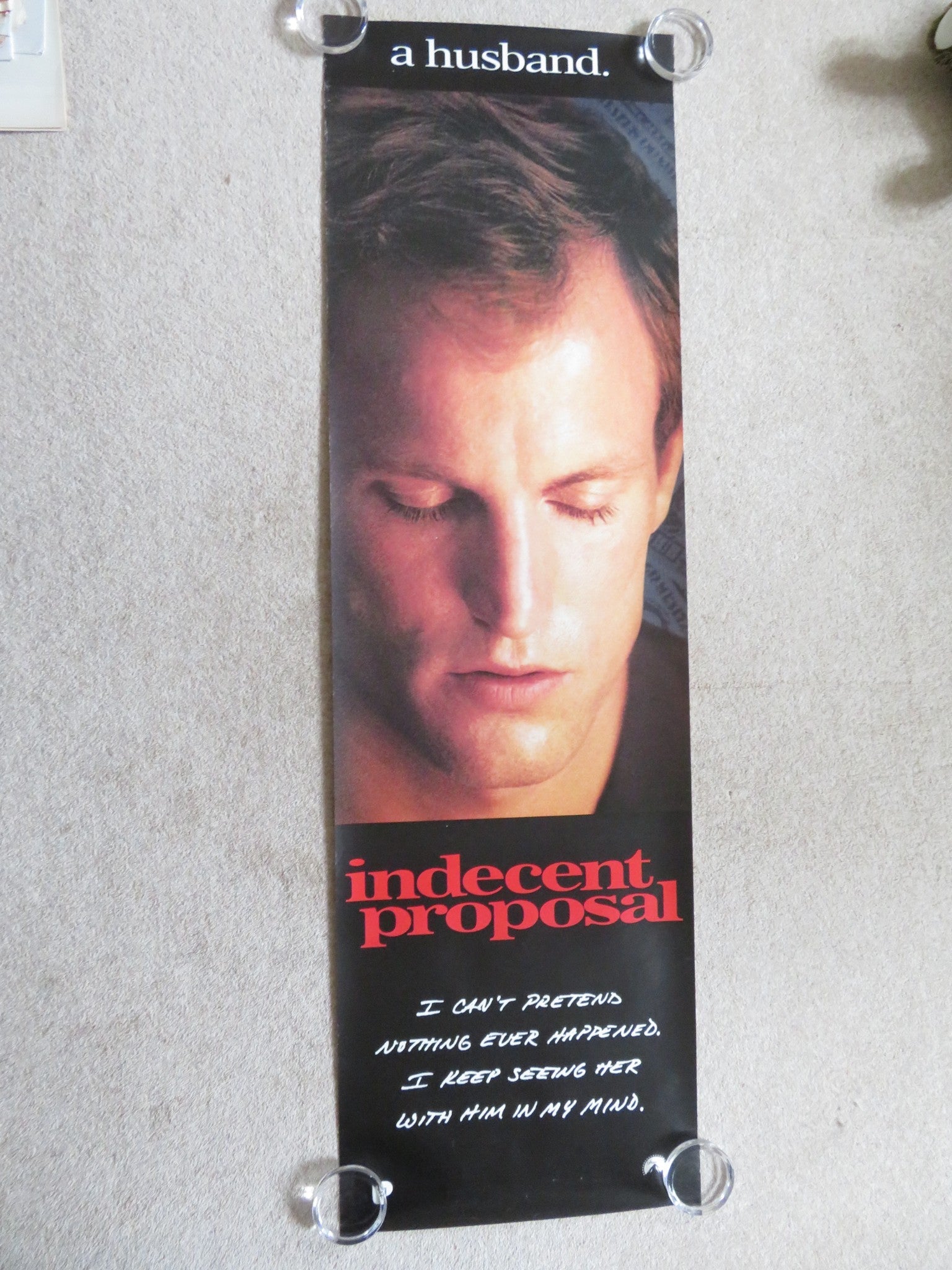 INDECENT PROPOSAL - B DOOR PANEL POSTER ROLLED WOODY HARRELSON 1993 Rendezvous Cinema Movie posters