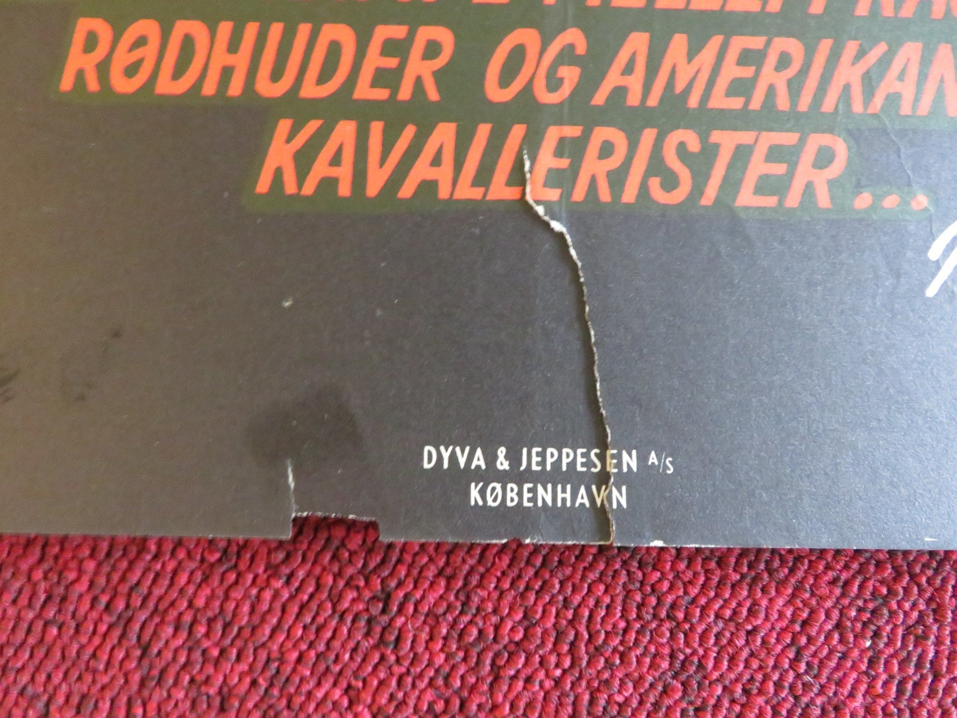 INDIAN TERRITORY DANISH POSTER ROLLED GENE AUTRY GAIL DAVIS 1952 Rendezvous Cinema Movie posters