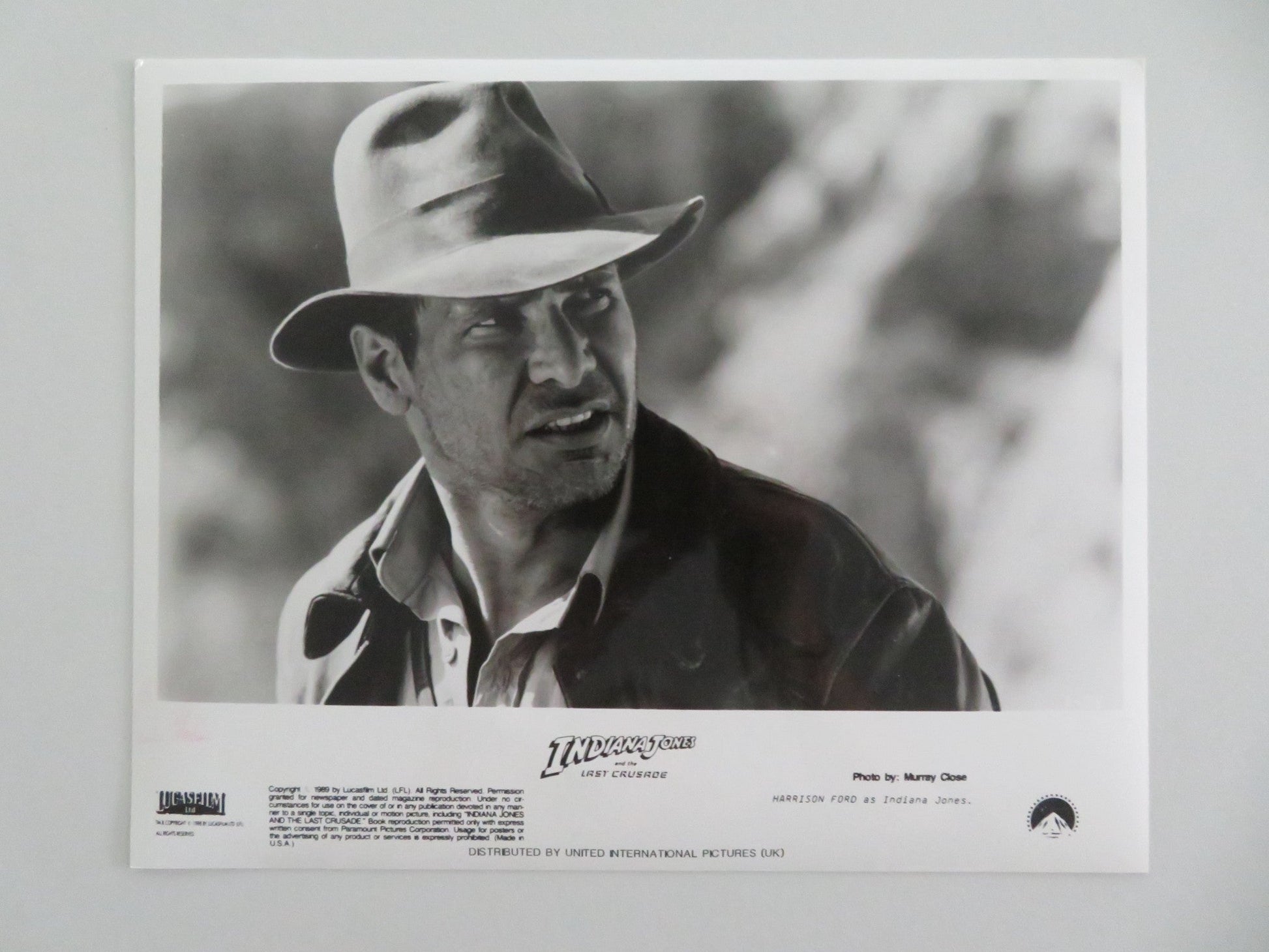 INDIANA JONES AND THE LAST CRUSADE MOVIE STILL PHOTO LOT OF 5 HARRISON FORD 1989 - Rendezvous Cinema
