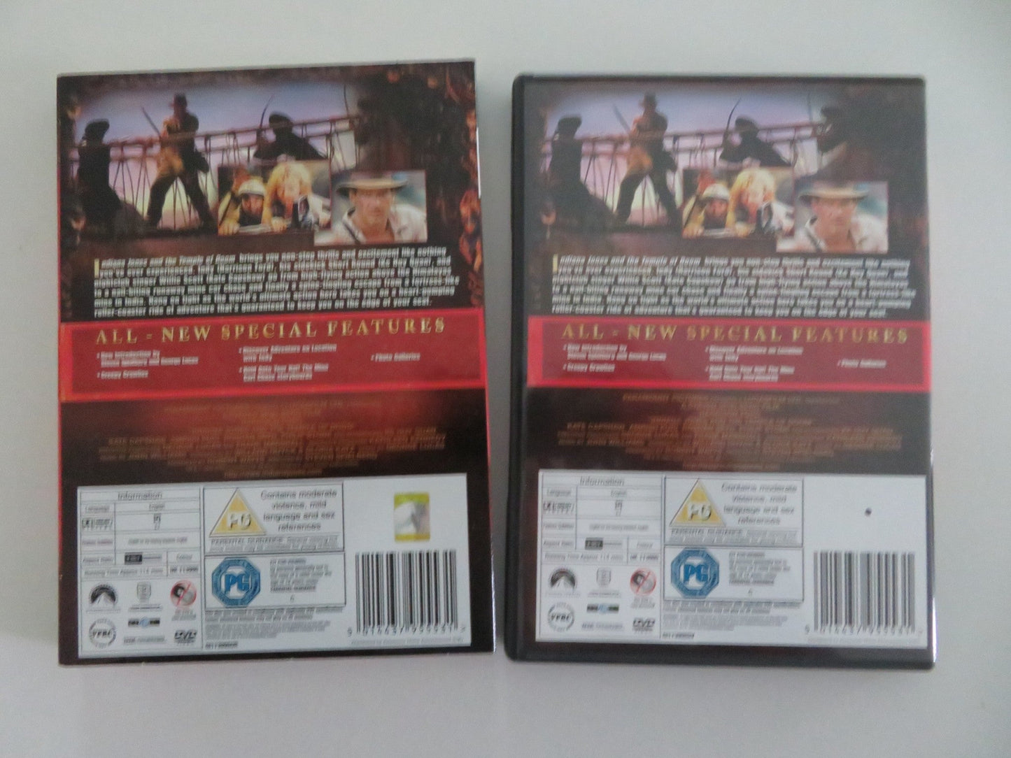 INDIANA JONES AND THE TEMPLE OF DOOM - SPECIAL EDITION (DVD) 1984 REGION 2 Movie posters