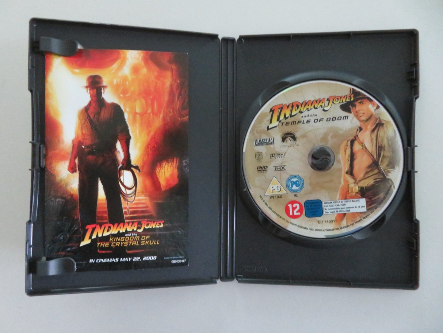 INDIANA JONES AND THE TEMPLE OF DOOM - SPECIAL EDITION (DVD) 1984 REGION 2 Movie posters